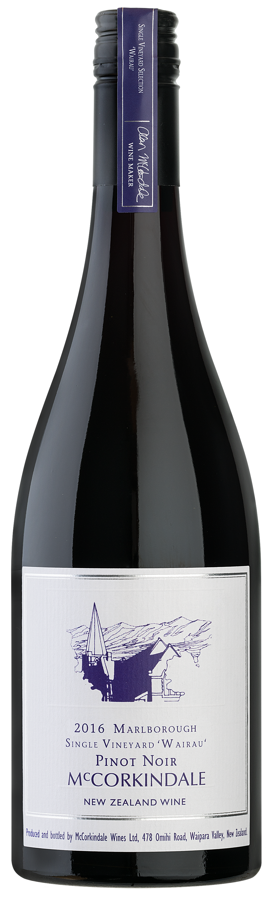 ALAN MCCORKINDALE 2016 Wairau Pinot Noir