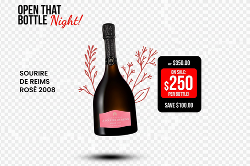 Abelé Sourire de Reims Brut Rosé 2008 – Background Removed