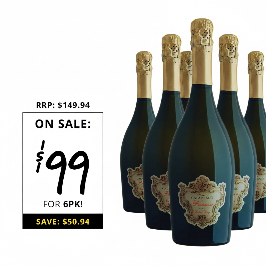 Calappiano Prosecco - White Background with Pricing