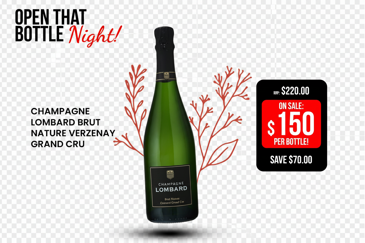 Champagne Lombard Brut Nature Verzenay Grand Cru – Background Removed