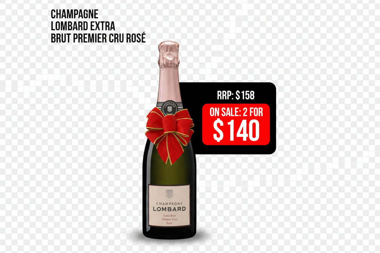 Champagne Lombard Extra Brut Premier Cru Rosé – Background Removed