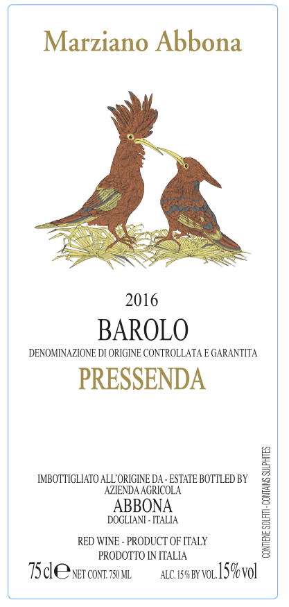 Abbona Marziano Pressenda BAROLO 2016