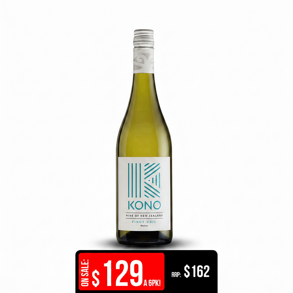 Kono Pinot Gris - White Background with Pricing