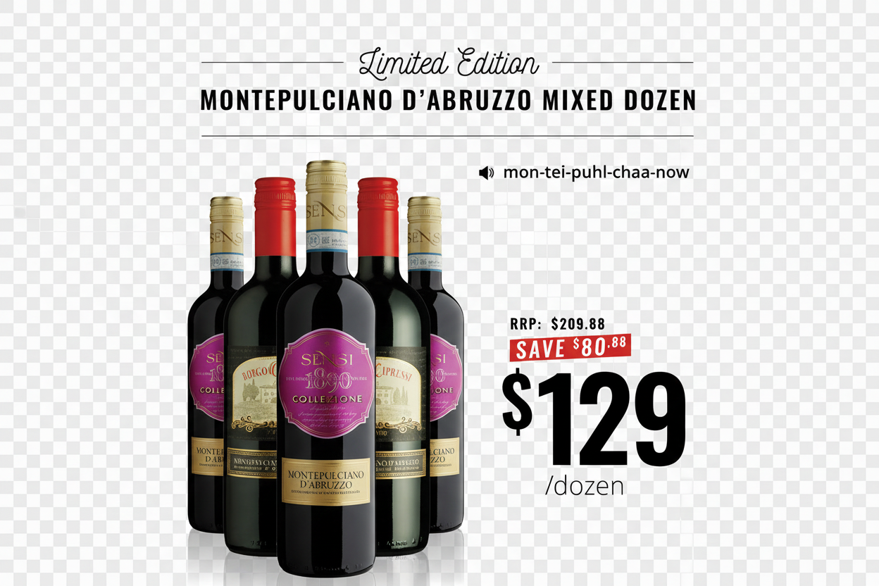 Montepulciano D'Abruzzo Mixed Dozen – Background Removed
