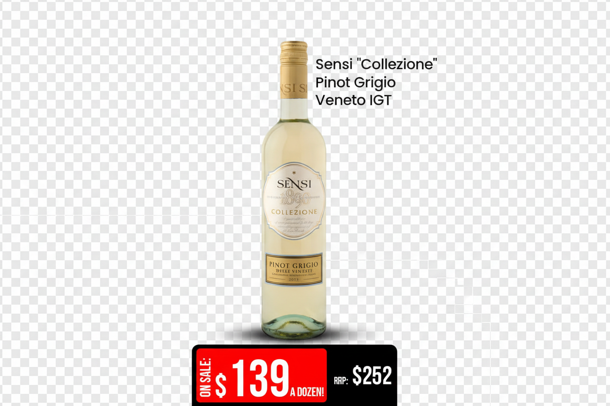 Sensi Collezione Pinot Grigio – Background Removed