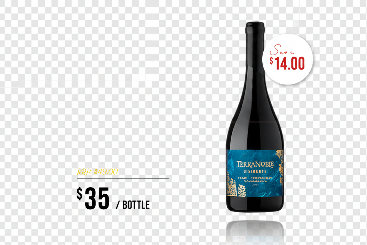 Terra Noble Disidente Syrah Tempranillo – Background Removed